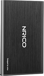 NRICO Ultra Slim 500GB External Hard Drive USB 3.0 Portable HDD for PC, Mac, Laptop, PS4, Xbox One - Shockproof Black Storage
