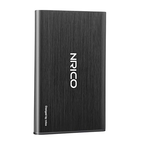 NRICO Ultra Slim 500GB Portable External Hard Drive USB3.0 HDD Storage Compatible for PC, Desktop, Laptop,Mac,PS4, Xbox one (Black, 500, GB) - BLACK - 500 GB