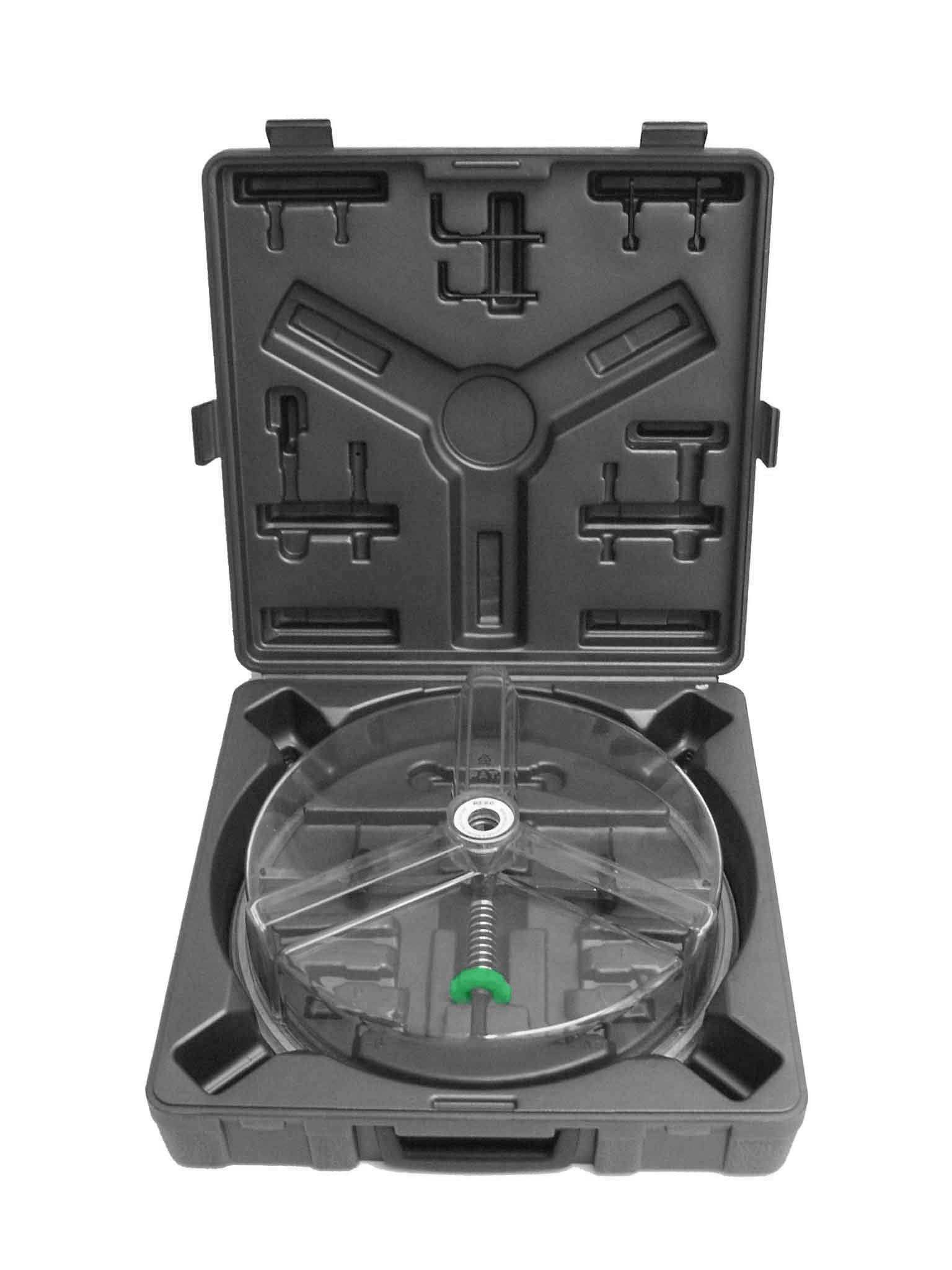 BERG BHC 125 Hartmetall Kreisschneider, Ø 40-125 mm stufenlos einstellbar I Inkl. Hartmetall- und Stahlmesser-set I Staubgeschütztes Arbeiten I Lieferung im Transportkoffer