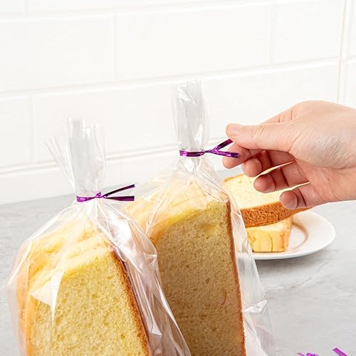 Vista 5 de Restaurantware Bag Tek - Lazos giratorios de 4 pulgadas para bolsas de golosinas, 500 lazos duraderos para bolsas de café, alambre de metal flexible