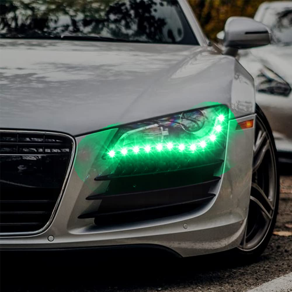 Amazon | X-STYLE LED デイライト 18mm 緑 スポットライト ボルト型