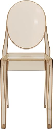 Miniatura 6 de Sillas apilables de acrílico fantasma para eventos, juego de 4 (ámbar)