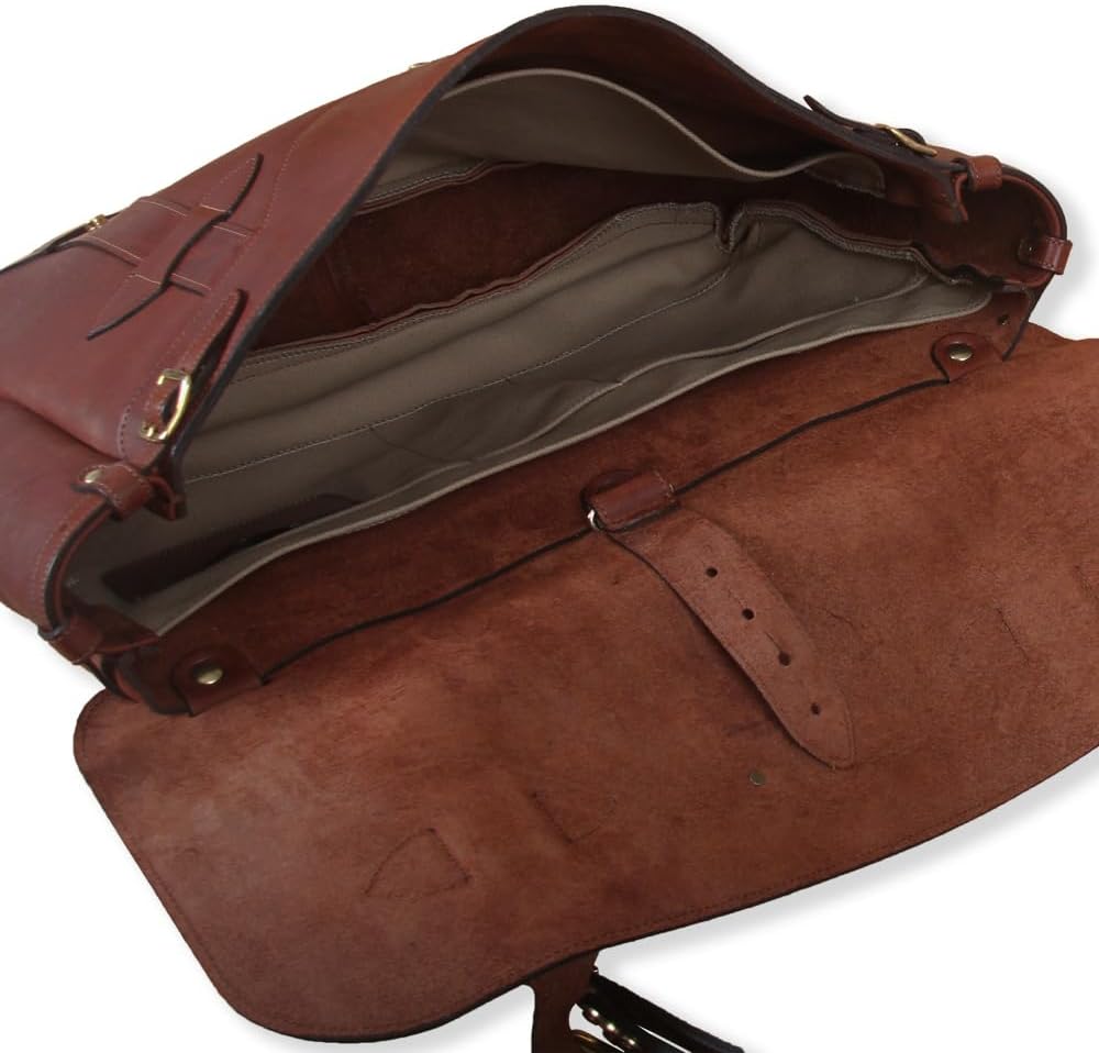 Col. Littleton Full-Grain Leather No.83 Book Bag Briefcase | Handcrafted in Lynnville, TN USA with imported hardware