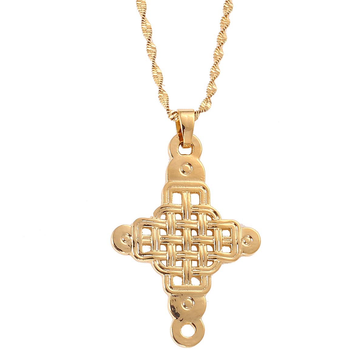 Chuangbang JewelryEthiopian Coptic Cross Pendant African Abyssinian Ethiopia Cross Orthodox Christian