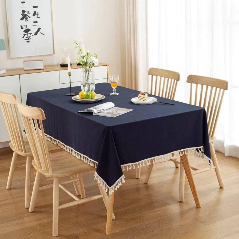 Nappe rectangulaire en coton 140x260 cm pour sublimer vos repas de famille