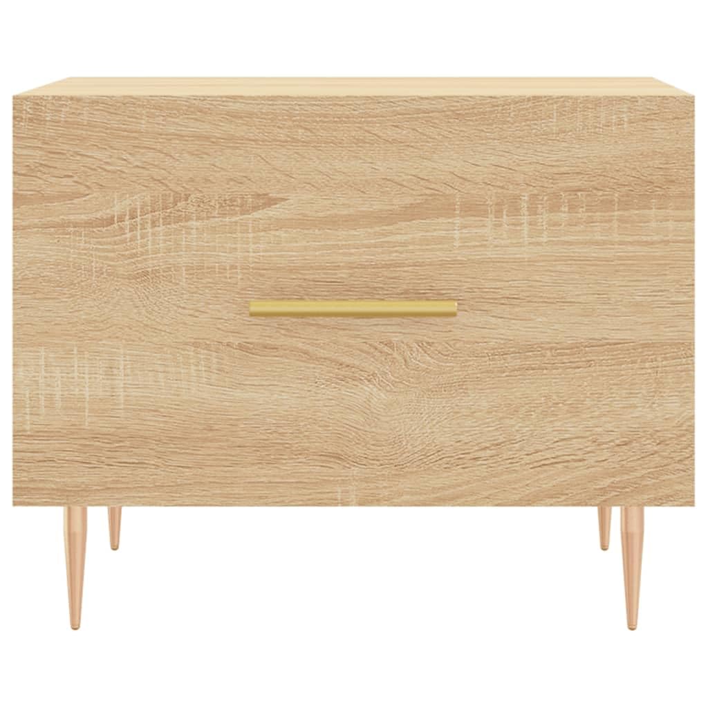 Homgoday Tavolino da caffè in rovere Sonoma, 50 x 50 x 40 cm, in legno ingegnerizzato, tavolino da tè per soggiorno, sala d'accoglienza degli ospiti, camera da letto e ufficio, mobili tipo 3