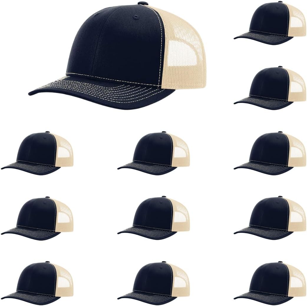 Richardson 112 Classic Six-Panel Adjustable Snapback Trucker Cap | Bulk Packs Available