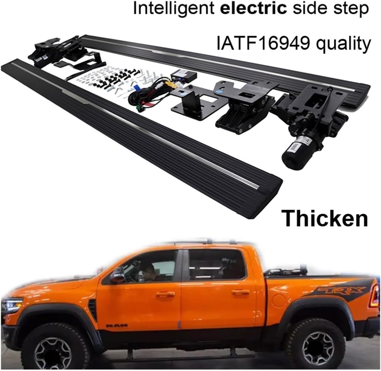 Electric Side Step Nerf Bar Running Board Compatible for Dodge Ram 2011-2024