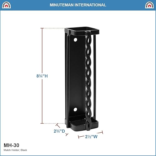 Miniatura 4 de Minuteman International Soporte para chimenea de cuerda trenzada, grafito