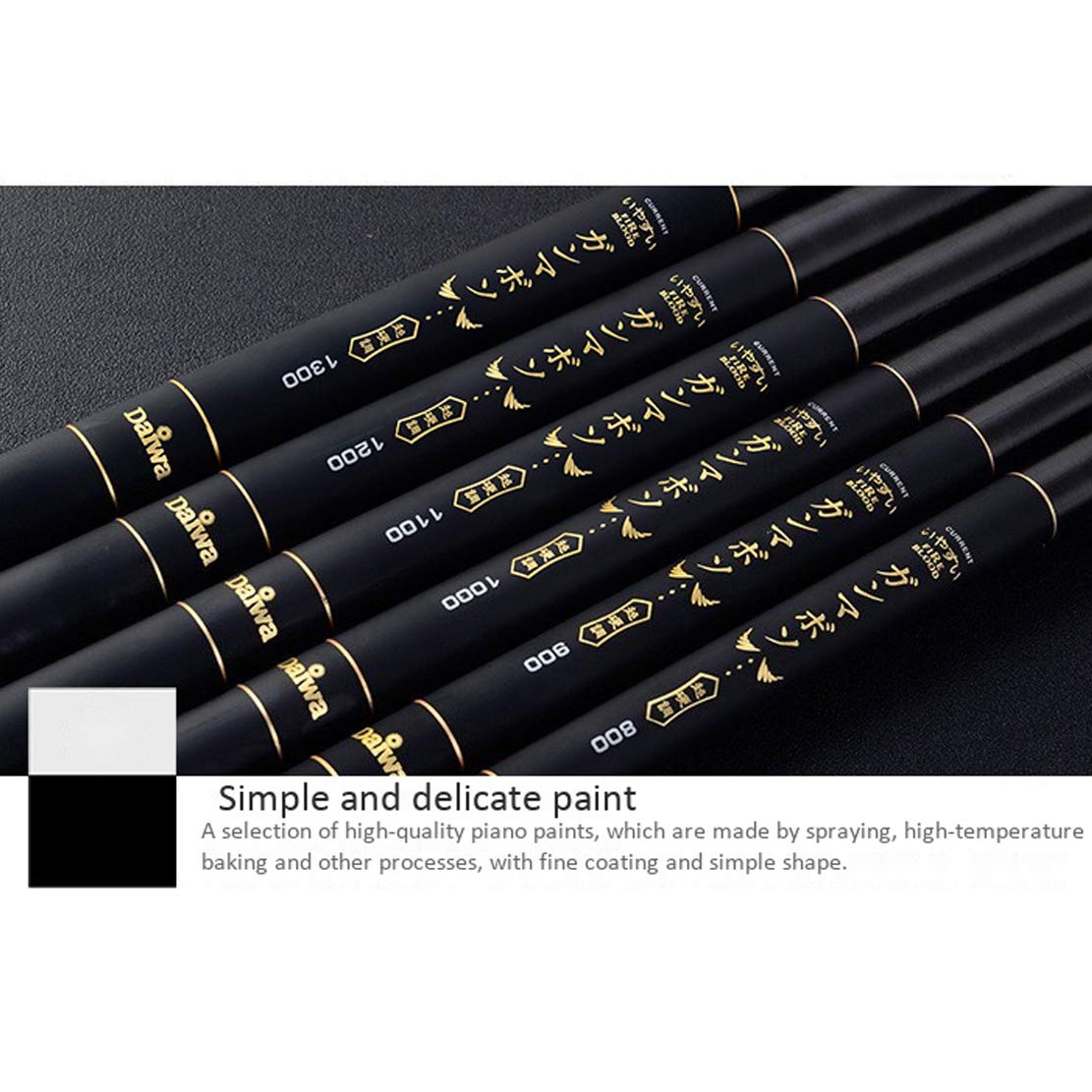 8-13m Kohlenstoff Angelrute Extra Lang Leicht Design Geeignet für GewäSser Wie FlüSse/Teiche Schwarz,8M