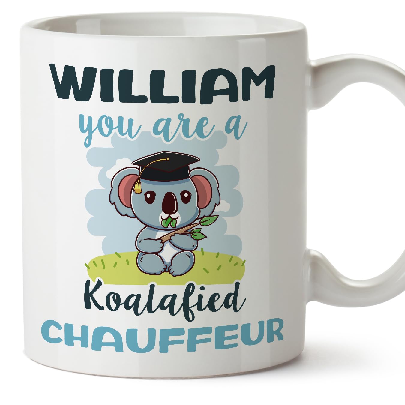 MUGFFINS Personalised Mug for Chauffeur man - in English - Custom Koalafied - Funny Custom Gift for Colleagues - Ceramic 11oz Mug — image 1