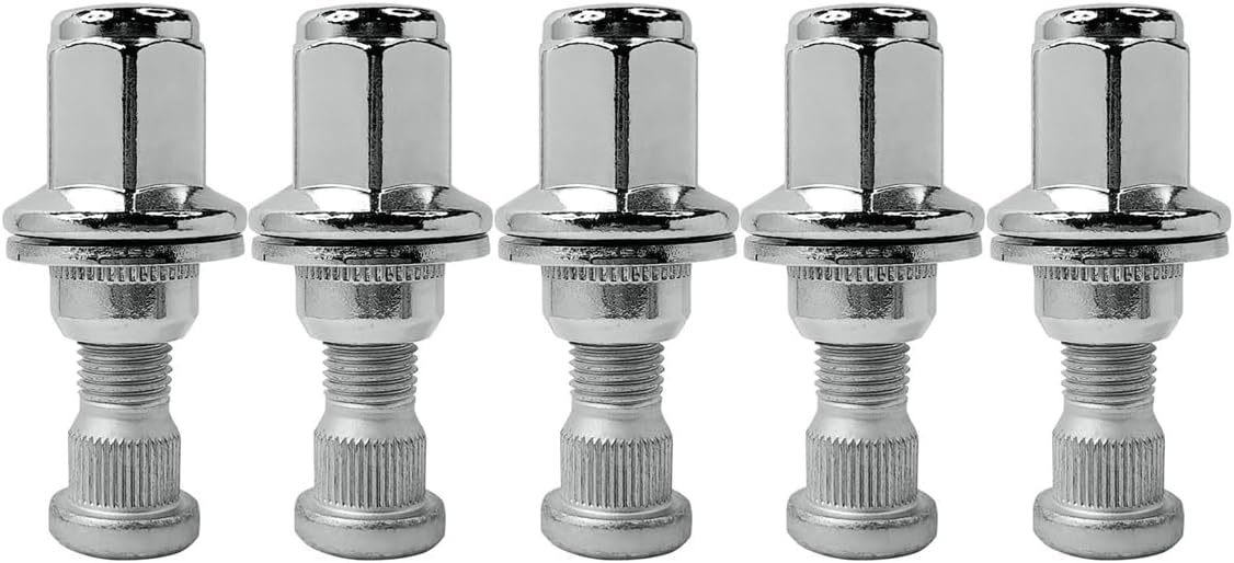10PCS M14x1.50 Chrome Wheel Lug Stud Nut Set Compatible with Toyota Land Cruiser Sequoia Tundra Lexus LC500 LS460 LS500 LS600h LX470 LX570 LX600 90942-02077 9094201103