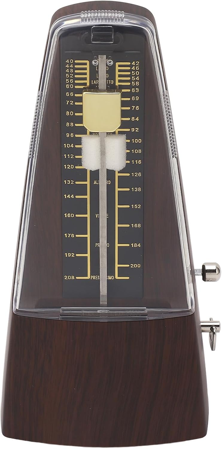 Mechanical Metronome High Strength ABS And Plastic Steel For Precise Rhythm Suitable For Piano Violin Guitar Bass Drums With 40 To 208 Bpm Tempo Range And 0 2 3 4 6