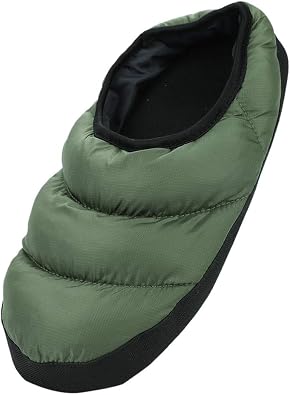 IBLUELOVER Unisex Soft Down Slippers Thermal Full Tent Mules Slippers Low-Top Winter house Slippers Warm Slip On Mule Shoes Down Filled Indoor Home Slippers Shoes For Men and Women