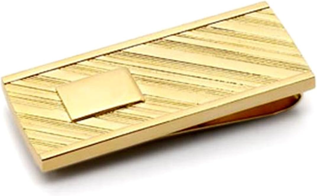 スタイリッシュな金メッキ マネークリップ 斜めデザイン