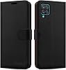iCatchy For Samsung Galaxy A12 Case Leather Wallet Book Flip Folio Stand View Cover with Card Slots Compatible with Galaxy A12 5G 6.5'' Black