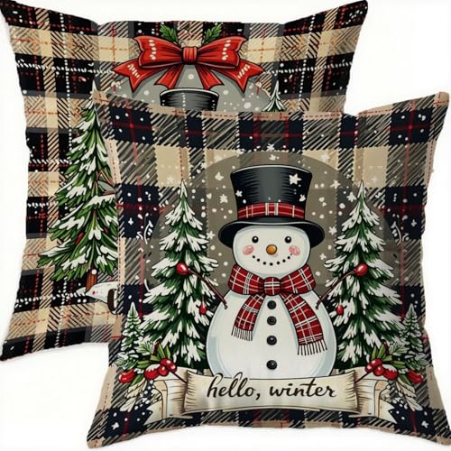 Housse coussin 65x65cm Noël imperméable pour protéger le canapé du salon - 2