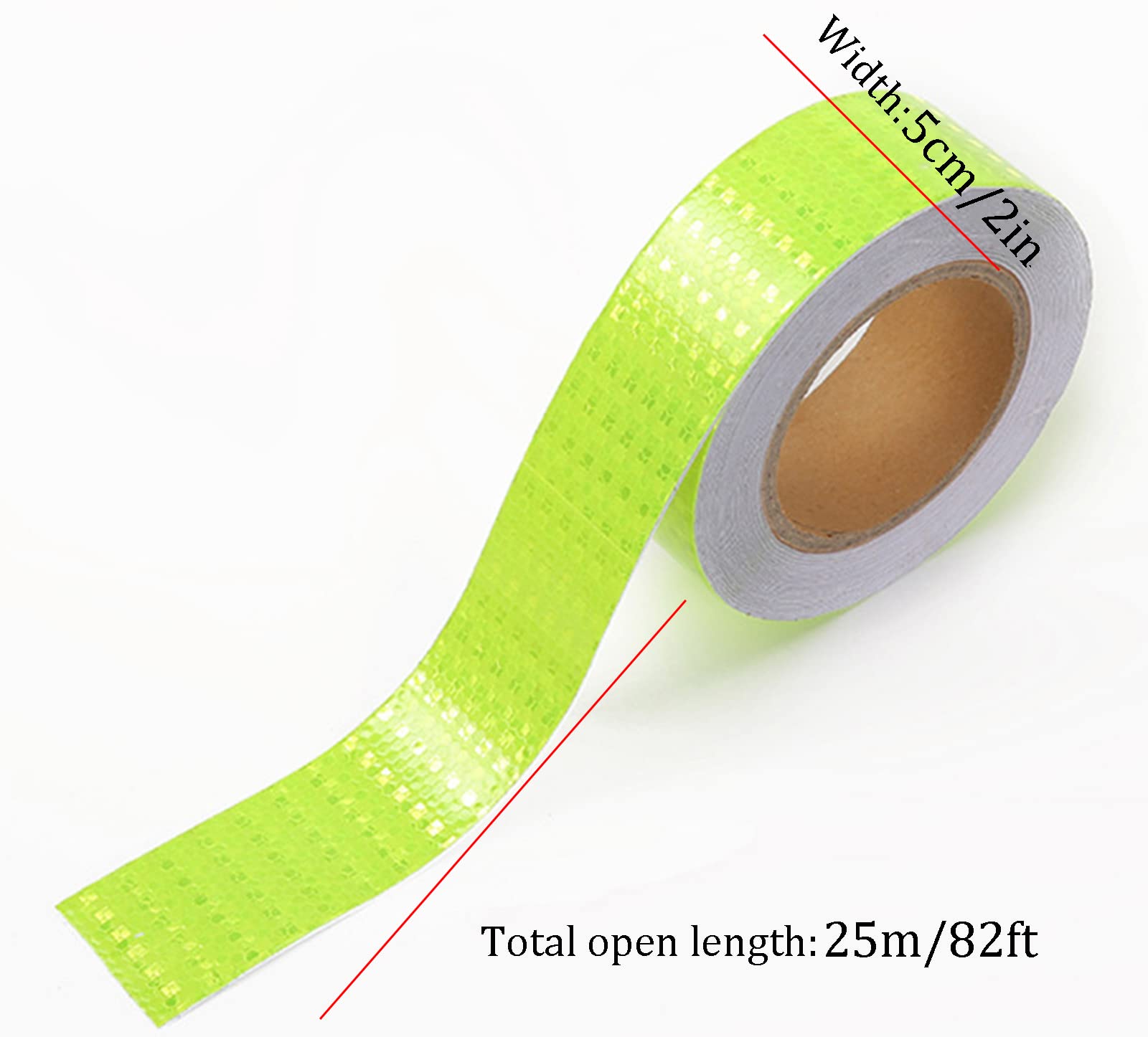 Reflektierende Ausrüstung reflektierendes Band, reflektierendes Band, 2 Zoll x 83 Fuß Warnband mit hoher Sichtbarkeit,