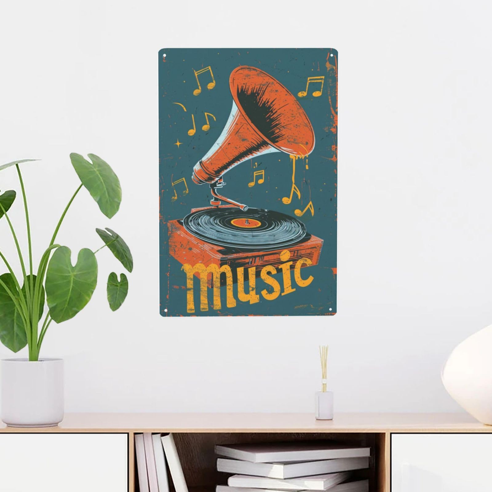 Amazon.com: Vextrovia Enjoy Music Records Tin Sign Music Poster