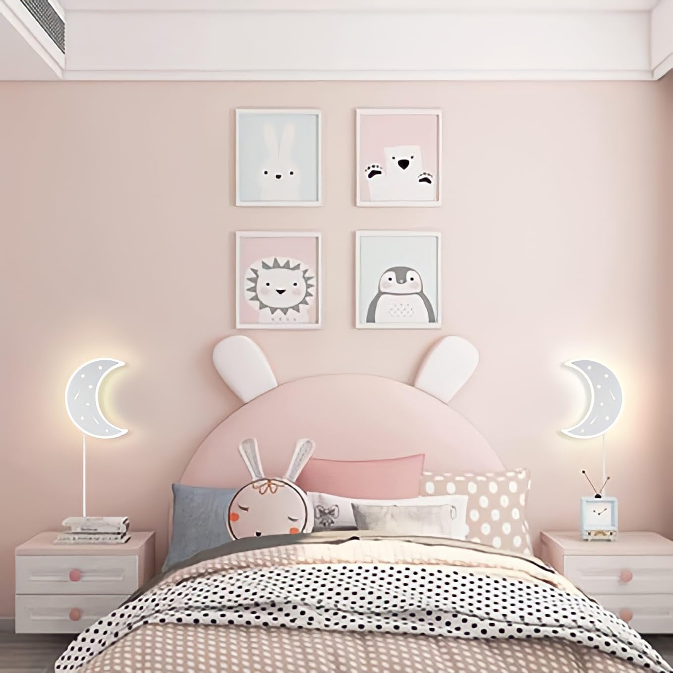 KZT Lámpara de pared interior de 14 W, regulable, lámpara de pared con interruptor y enchufe, lámpara de noche para dormitorio, 3000 K, luz blanca cálida, luz nocturna para sala de estar
