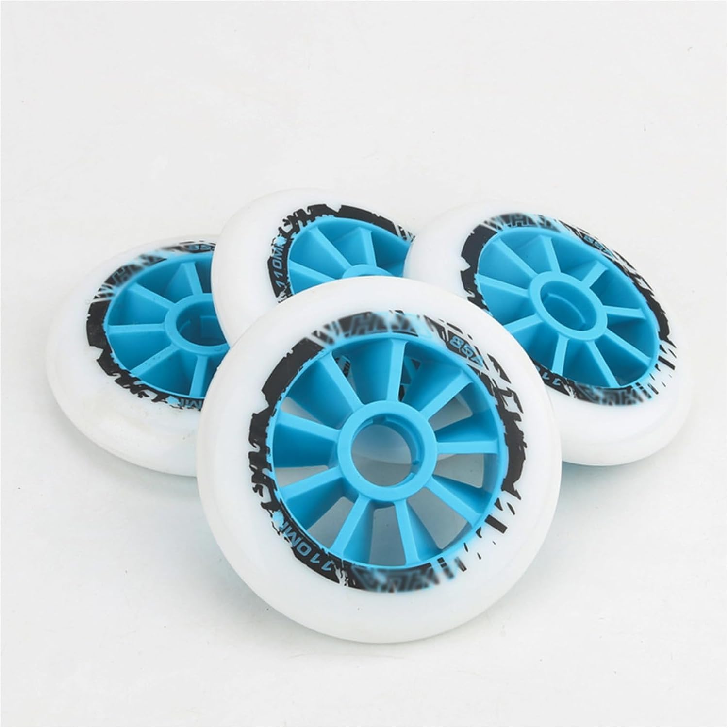Roues de Patin à Roues alignées 85A 90MM/100MM/110MM (Pack de 8), Roues de compétition, Roues d'entraînement intérieures et extérieures, Roues de Rechange