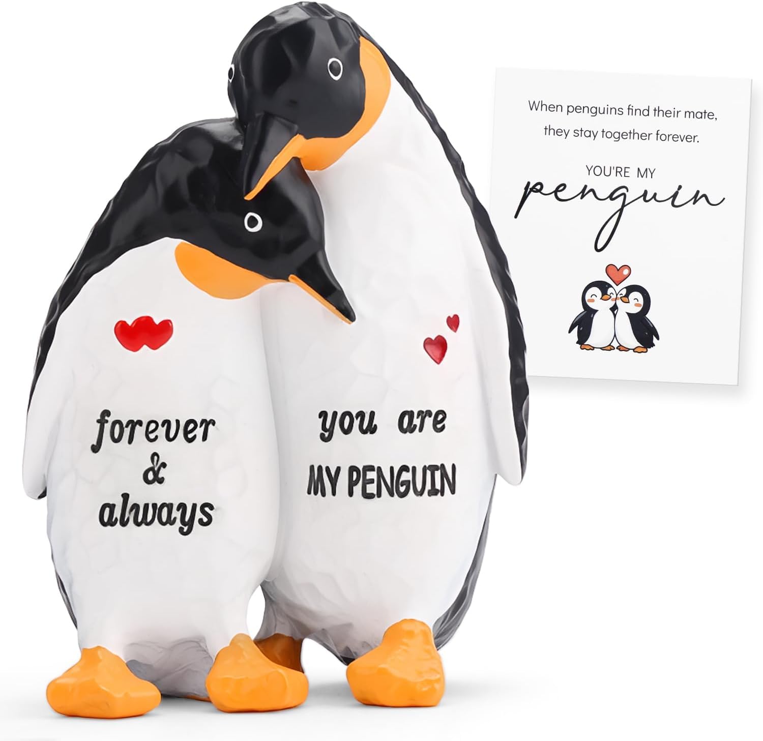PRSTENLY Gifts for Him Her, Anniversary Wedding I Love Gift for Girlfriend Boyfriend, Valentines Present for Him Her, Valentines Day Birthday Penguin Figurine Gifts for Wife Husband Couples