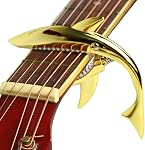 Shark Capo,Zinc Alloy Tone Clip for Acoustic,Folk,Electric Guitar and Ukulele (Black)