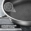 Innerwell 12 inch Tri-Ply Stainless Steel Frying Pan With Lid Large Nonstick Honeycomb Coatings Skillet for Eggs & Omelettes Non Toxic Healthy Omelette Pan Compatible W/All Cooktops #5
