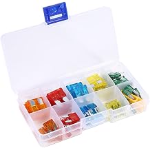 F use Automotive Kit, 50Pcs Blade F use, Assortment 5a 10a 15a 20a 30a Car Blade F use with Clip Auto Standard Mini F use for Marine, Travel Trailers