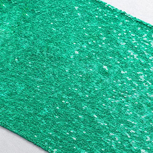 Shinybeauty 12" X 108" Sequined Table Runner Shiny Green Glitter Table Runner For Party Green Table Runner For Dining Room Christmas Decoration #TOP11