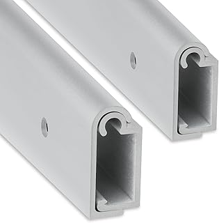 RV Table Mount Aluminum Table Support Trim,RV Table Wall Mount Camper Dinette Table Bracket for Sliding Table Support, Smooth Finish 30", Includes Mounting Screws, 2 Pack, Silver