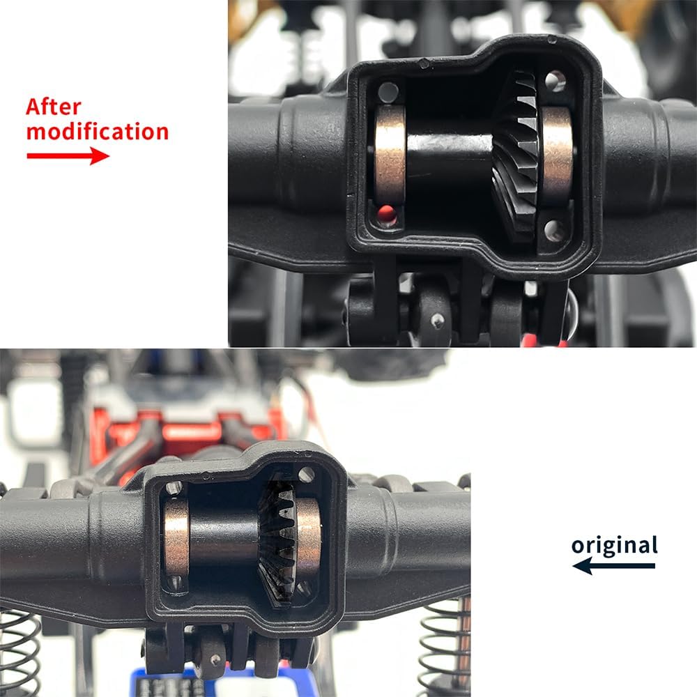LSG 24T/12T Steel Gear Helical Diff Front Rear Axle Gear Set Ring Gear Pinion Gear for 1/18 Tra-xxas TRX4-M RC Crawler Upgrades Accessories