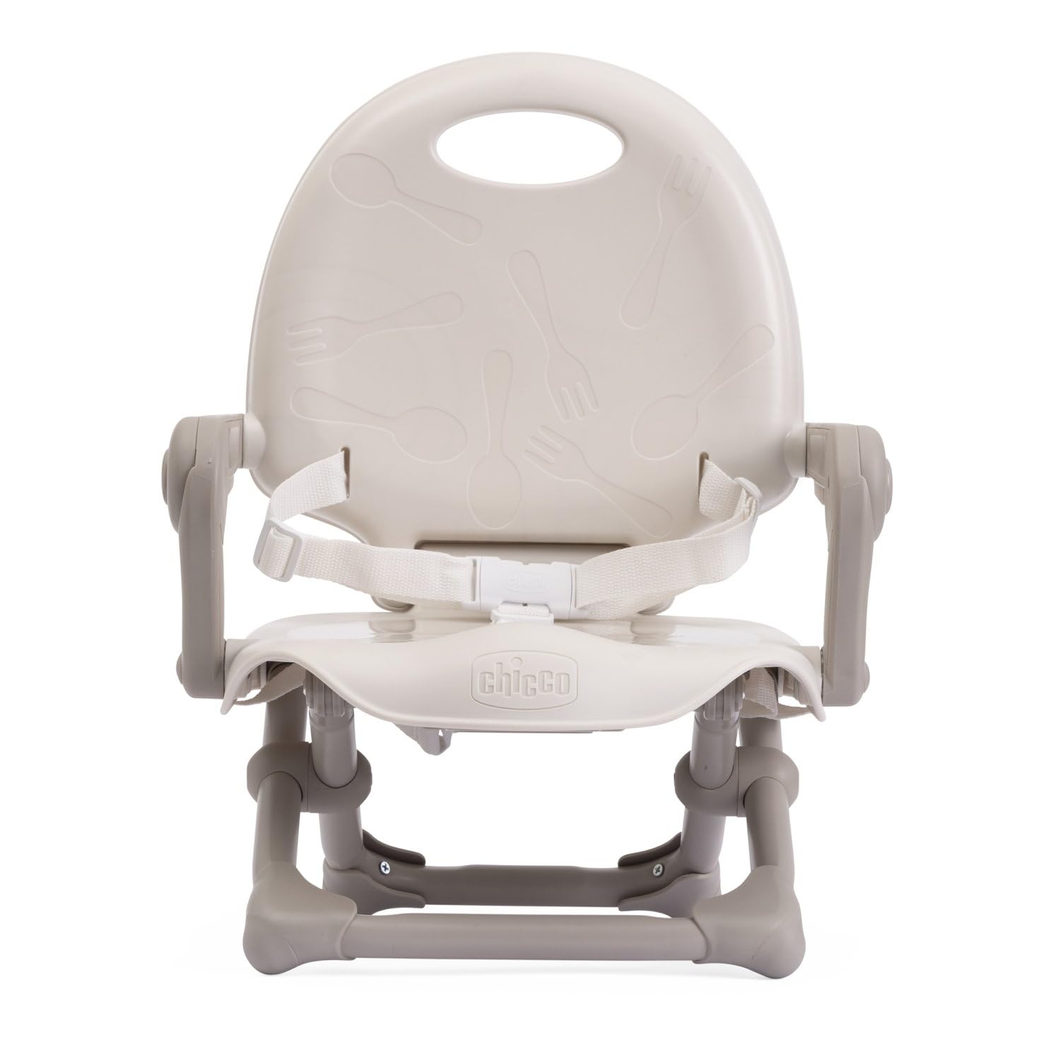 Chicco Pocket Snack Rialzo Sedia per Bambini 6 Mesi-3 Anni (15 kg), Seggiolino Pappa Alzasedia da Tavolo Portatile Seggiolone Da Viaggio Chiusura Compatta, Vassoio Rimovibile, Beige