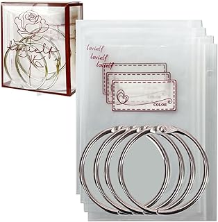Embroidery Threads Cross Stitch Floss Bag Organizer 5.12 x 3.6 inch - 200 Pack with 4 Rings