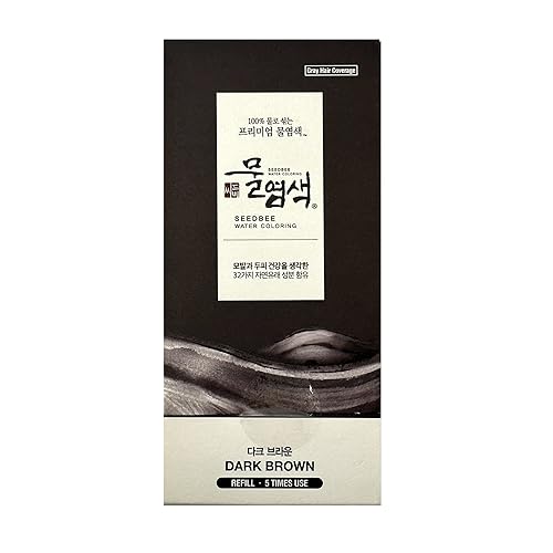 Seedbee Coloración de agua, mezcla de polvo de tinte para el cabello con solo agua, 32 ingredientes herbales para un cabello sano y brillante.