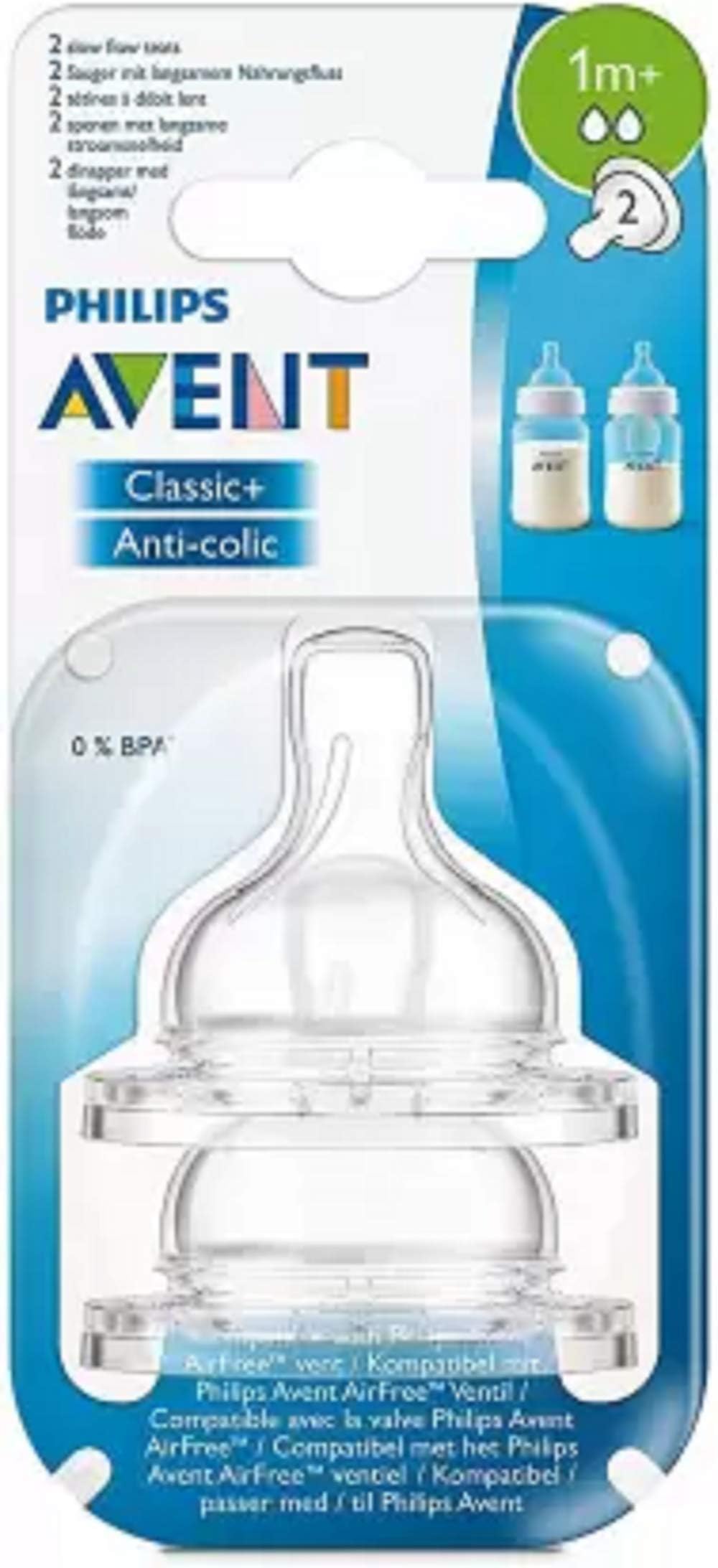 Philips 2 Slow Flow TEATS Slow Flow (Pack of 1 )
