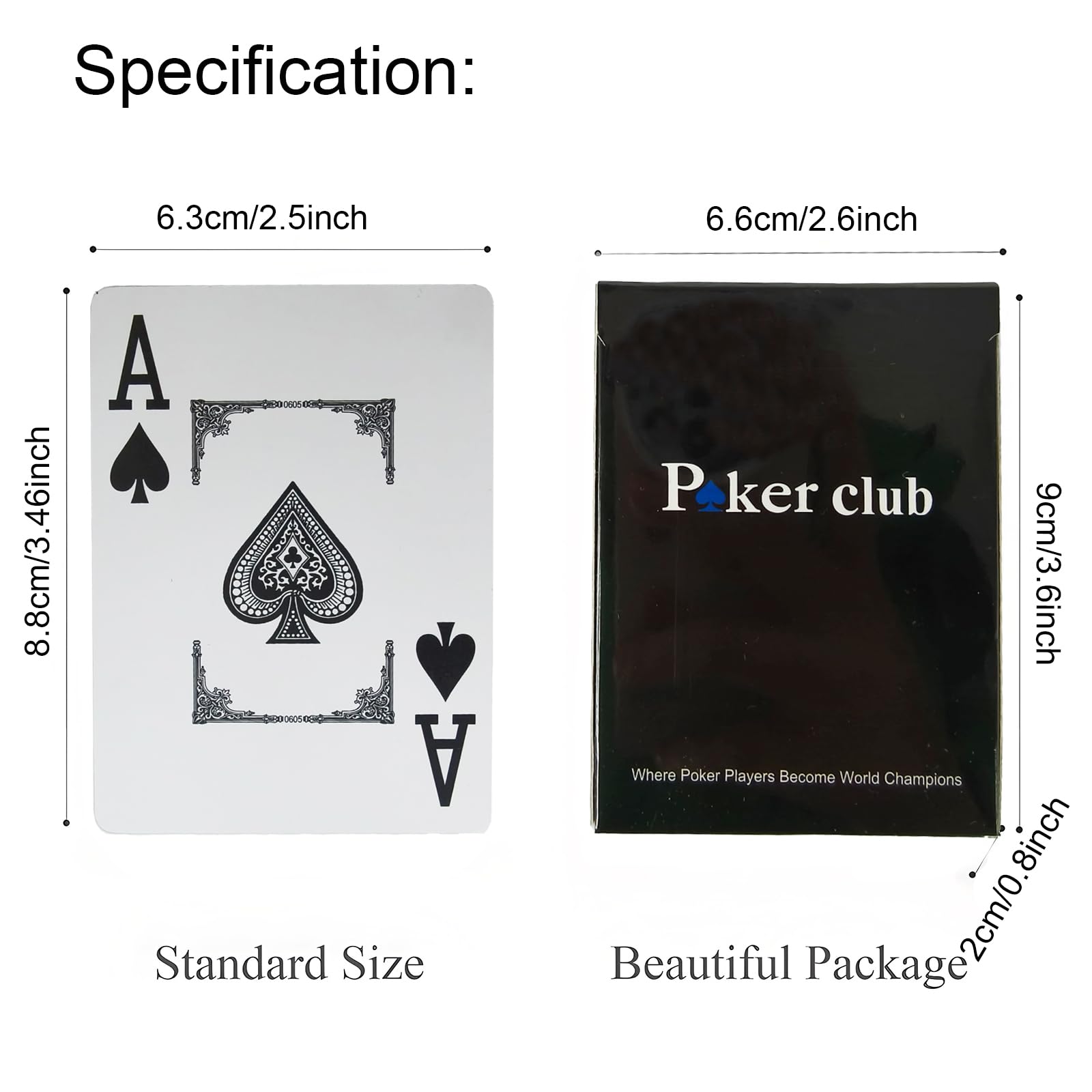 KEAIDUO 100% Plastic Playing Cards, Waterproof & Washable Poker Cards for Texas Holdem Bridge, Canasta - Image 3