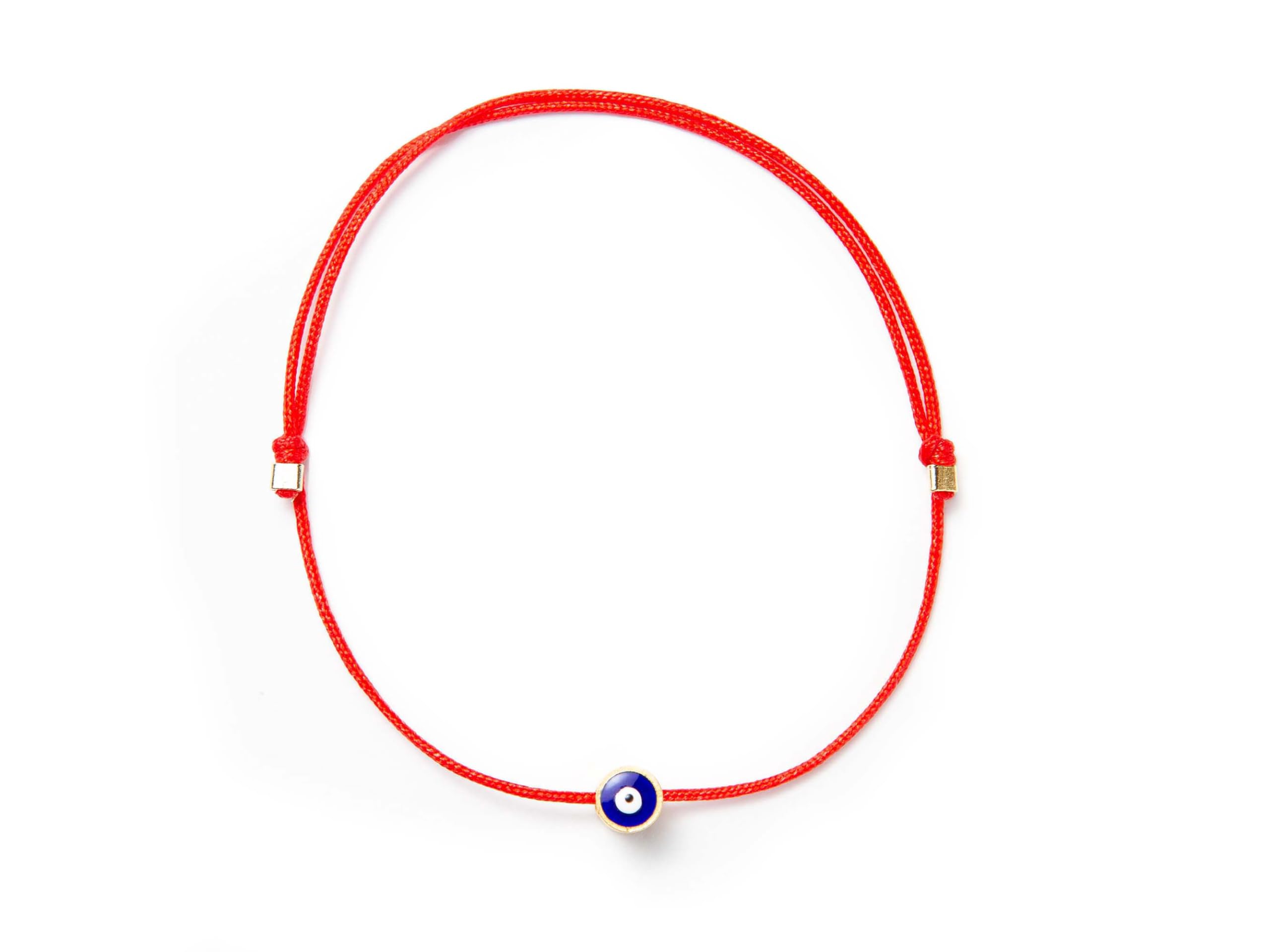 NAZ COLLECTION - Dainty Enamel Evil Eye Bracelet - Friendship Bracelet - String Evil Eye Jewelry Mexican Bracelet Mal De Ojo Turco - Protection Bracelet - Luck Amulet for Women, Men, Family & Friends