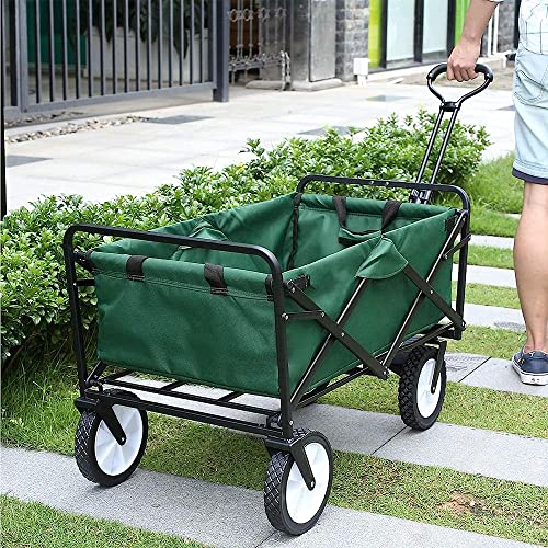 KOHARA Bollerwagen, zusammenklappbarer Campingwagen, Gartenwagen, zusammenklappbarer Gartenwagen, robuster Wagen – zum Einkaufen und für EIN Picknick im Garten im Freien – Bild 3