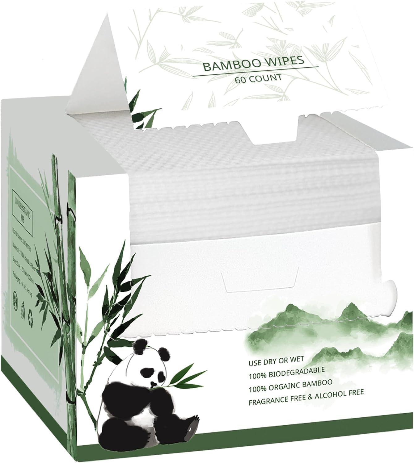 – Azonee Disposable Face Towel, Bamboo Biodegradable Large Dry Face Wipes 60 Count/1 Box Extra Thick Soft Clean Facial Towels for Sensitive Skin, Makeup Removing, Facial Cleansing, Nursing, Travel