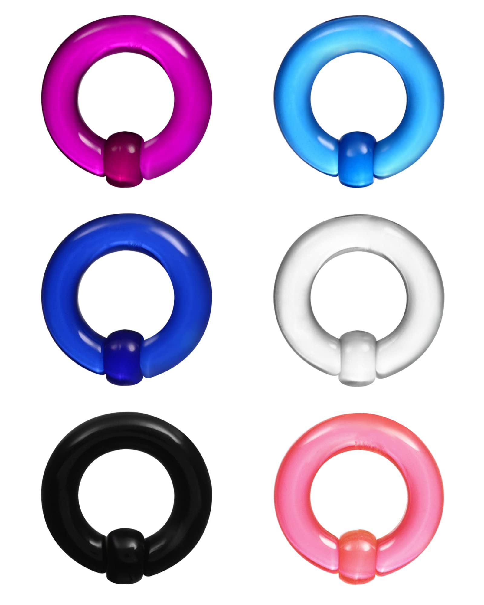 Buy Ear Gauges Captive Bead Rings PA Ring CBR Monster Rings Acrylic