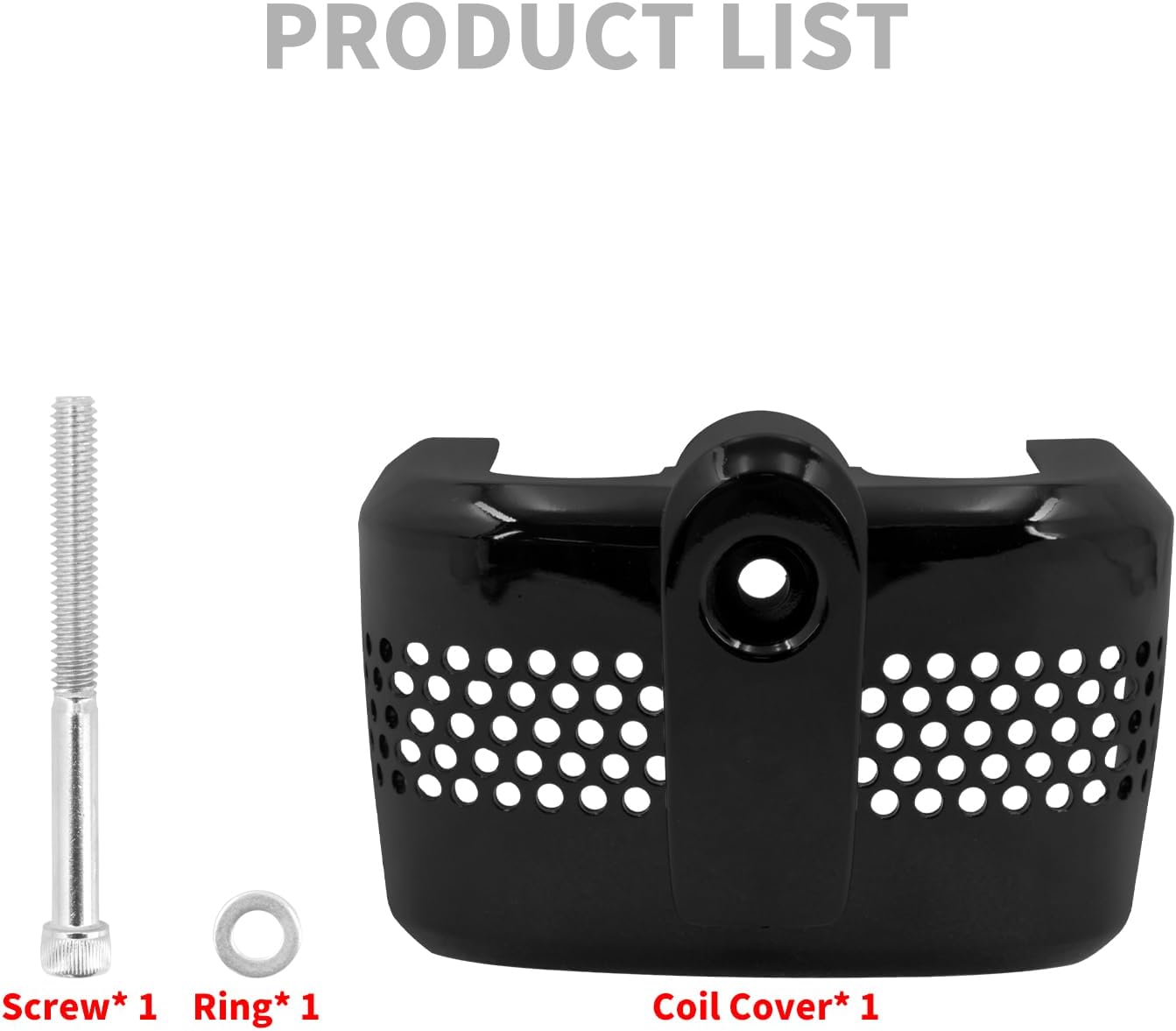 Motorcycle Ignition Coil Cover Fit for Harley Softail Fatboy Street Bob Breakout 2018-2023 (All Black)