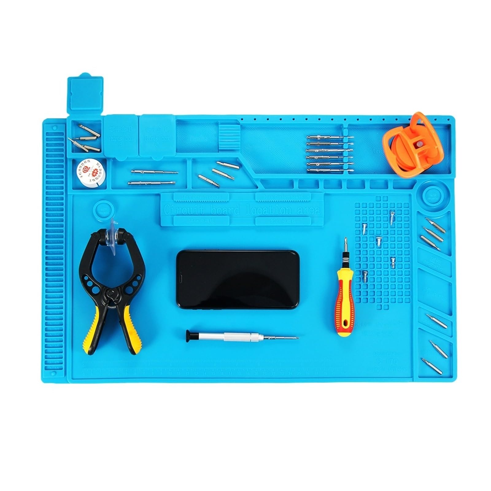 tappeti da lavoro per saldatura S-170 Tappetino da lavoro for isolamento termico 480x318mm Tappetino da scrivania in silicone resistente al calore Strumento di riparazione della piattaforma di saldatu