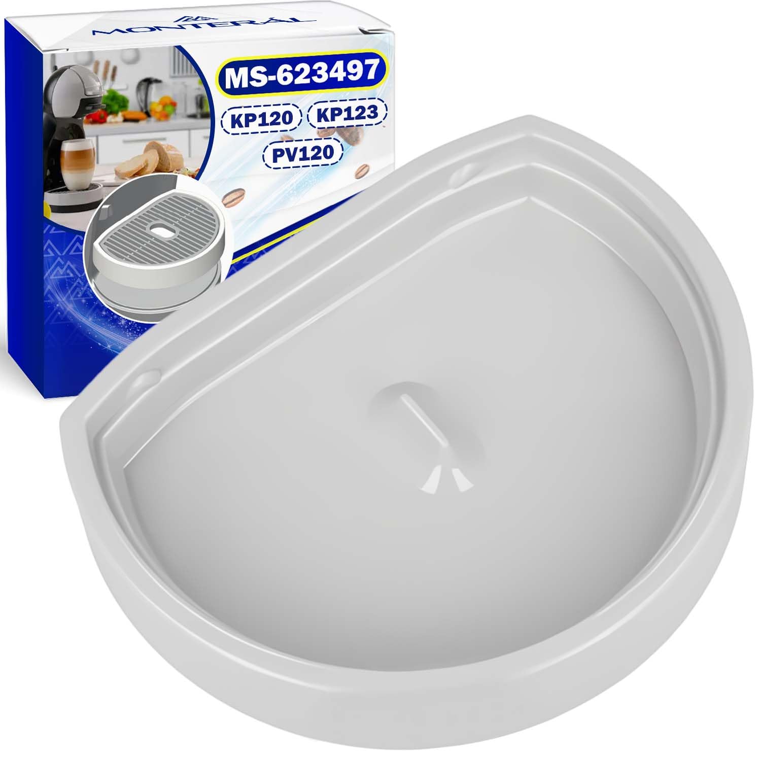 MONTERAL Bandeja de Goteo para Cafetera Capsulas Original MS-623497 Krups Dolce Gusto Espresso Mini Me KP120 KP123 Moulinex PV120