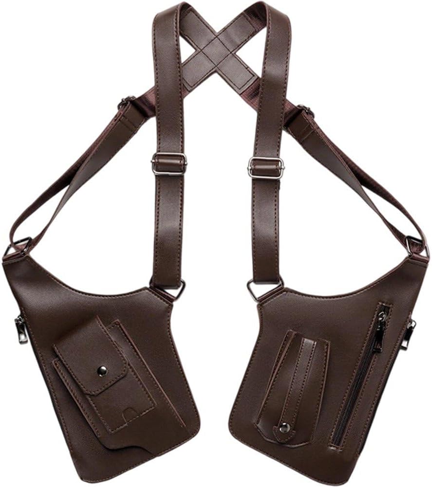 Borsa a Tracolla in Pelle Pu, Antifurto, con Tracolla Ascellare, con Tracolla retrò in Pelle, Doppia Tracolla per Esterni