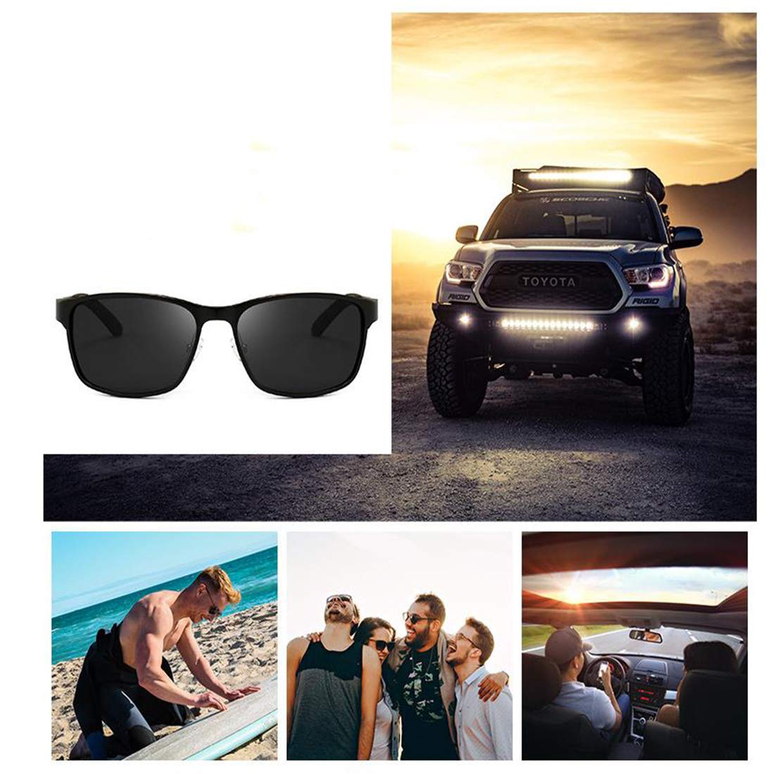 Gafas de Sol para Hombre, polarizadas, uv400, Personalidad, Espejo, Gafas de Sol, para Correr, Pescar, Andar en Bicicleta, Conducir, Esquiar, Golf