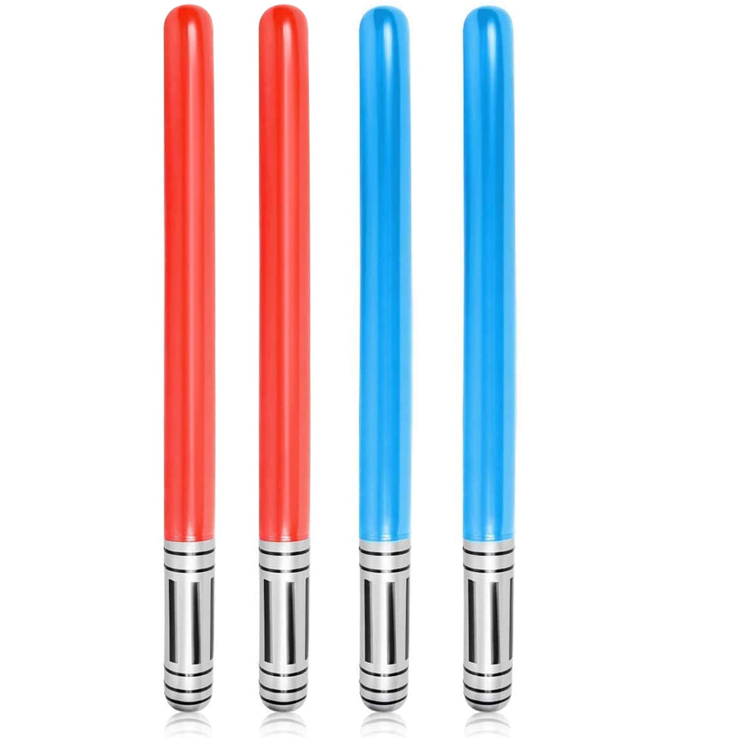 4PCS Inflatable lightsaber - Inflatable Swords for Star Wars Themed Party, Blue Red Inflatable Light Saber Set Halloween/Christmas Party Bags Stocking Stuffers Party Favour for Cosplay Party