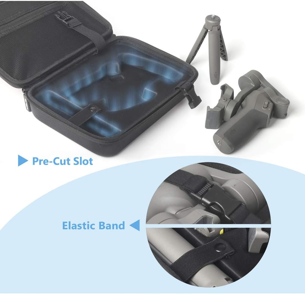 JSVER Case For DJI OSMO Mobile 4 Hard Eva Carrying Case for DJI OM 4, OSMO Mobile 3, Travel Protective Storage Bag for dji osmo mobile 3/ mobile 4 / OM 4 SE and Accessories