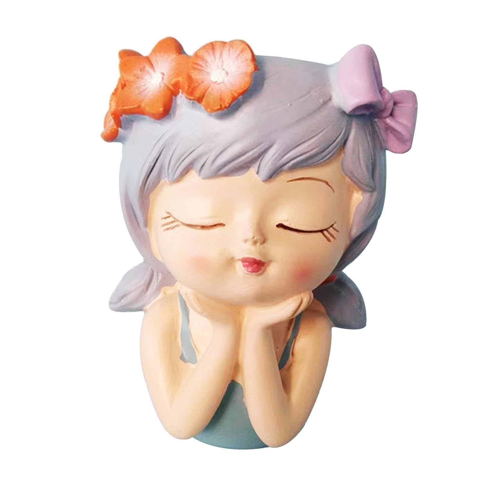 Yixannx Girls Bust Vases Beautiful Maiden Bust Planter Elegant And Charming Adds Flair To Any Indoor Space Vase Planters Portrait Planter Flower Pot Durable Style A