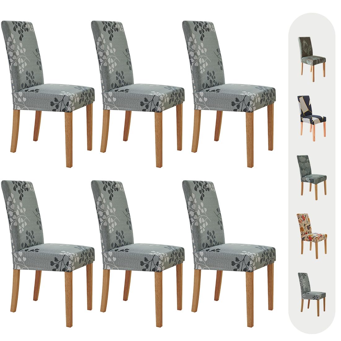 Secgo Chair Covers for Dining Room 6 Pack
